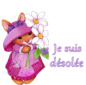 Gif animé je suis désolée lapine